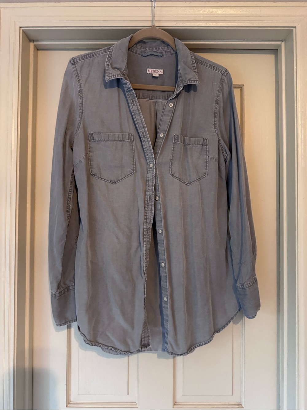 Merona Gray Button-Down Shirt